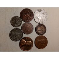 Сборный лот повреждённых монет