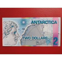 Антарктика 2 доллара 2008 год unc, пресс.